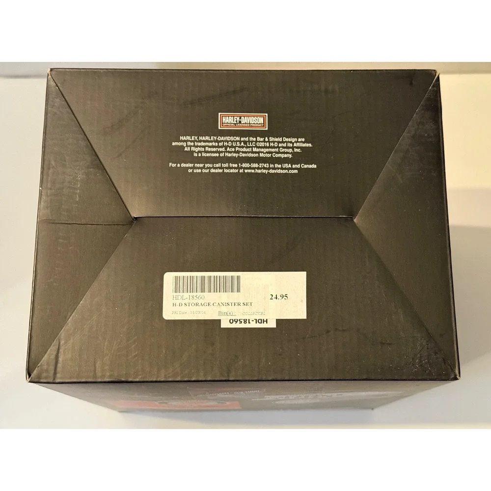 🏍️ Harley-Davidson Storage Canister Set Roadhouse Collection NEW 3pc